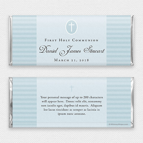 25 Baptism Candy Wrappers Christening or Baptism Day Custom Wrappers